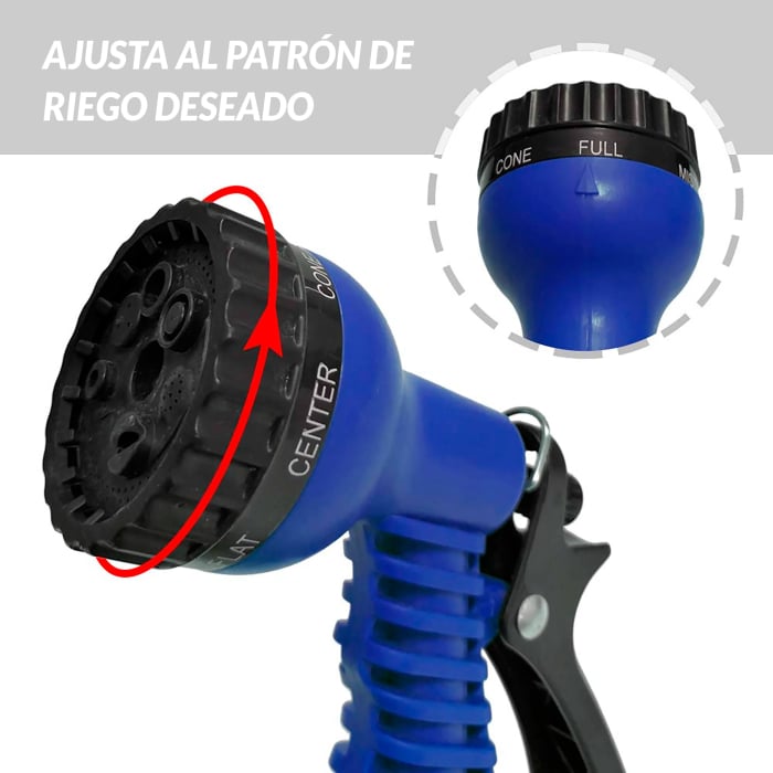 Furtun extensibil profesional pentru gradina cu cap de udat cu pulverizator reglabil, 25/37 metri, Magic Hose [7]