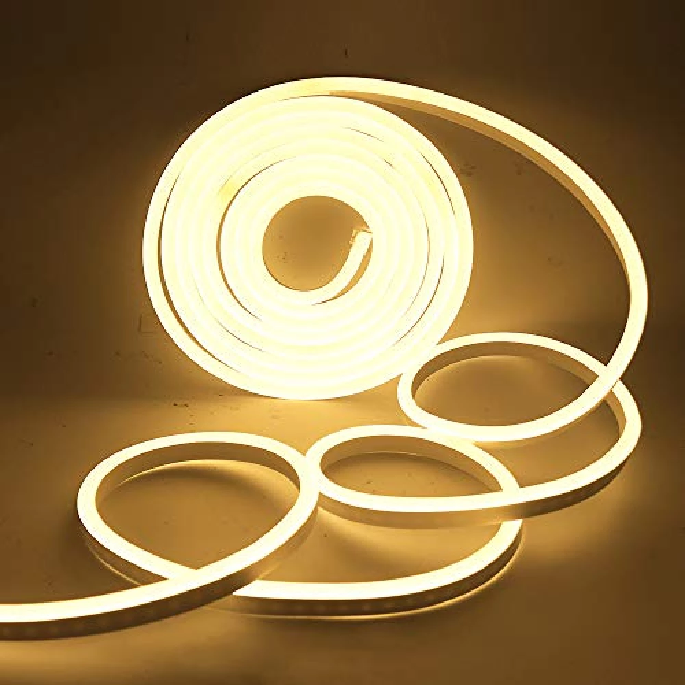 Furtun luminos LED neon flexibil, tub, rola 100 m, lumina calda , 120 LED-uri, protectie umiditate IP65, instalatie [6]