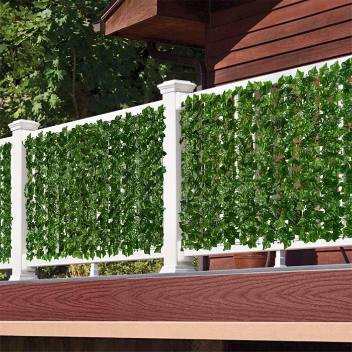 Gard artificial verde cu frunze, 300x100cm [6]