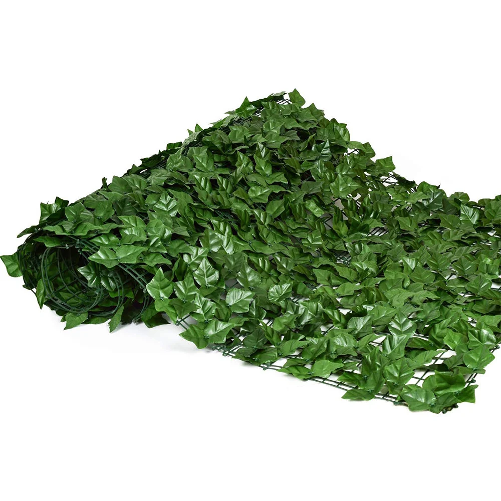 Gard artificial verde cu frunze, 300x100cm [2]