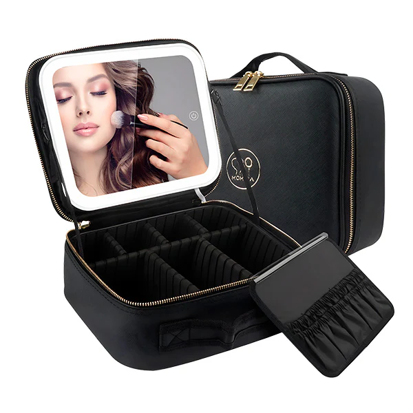 Geanta Cosmetice Pentru Make-up cu Oglinda LED cu Touch, 26x23x11 cm [9]