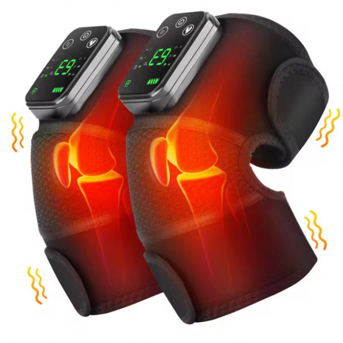 Genunchiera 2 in 1 cu Masaj si Incalzire, 3 Trepte de incalzire si vibratie, Incarcare USB, Marime Universala [11]