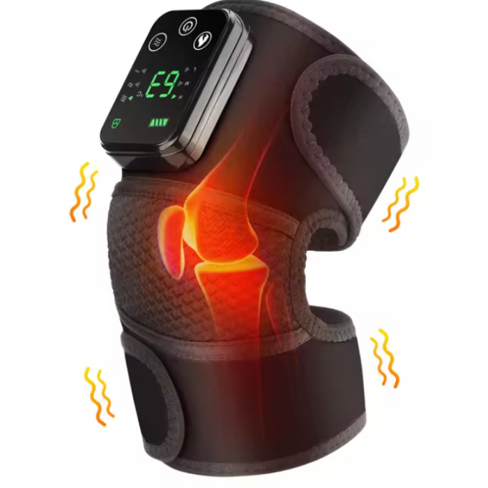 Genunchiera 2 in 1 cu Masaj si Incalzire, 3 Trepte de incalzire si vibratie, Incarcare USB, Marime Universala [1]