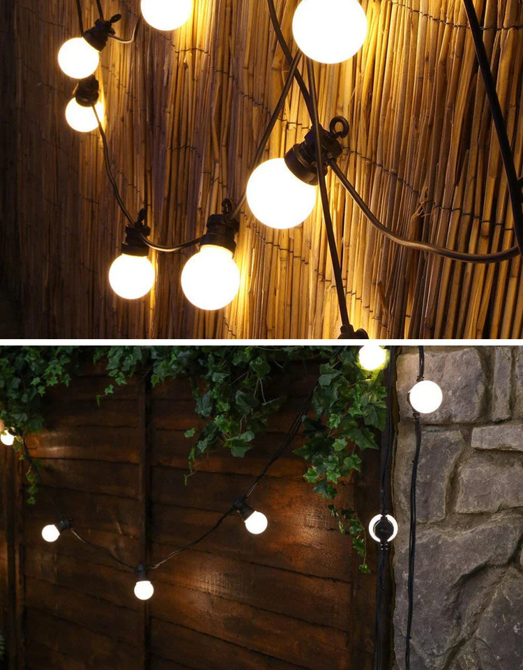 Ghirlanda luminoasa pentru gradina 10m, 10 becuri LED lumina calda (3000 K), IP44 [3]