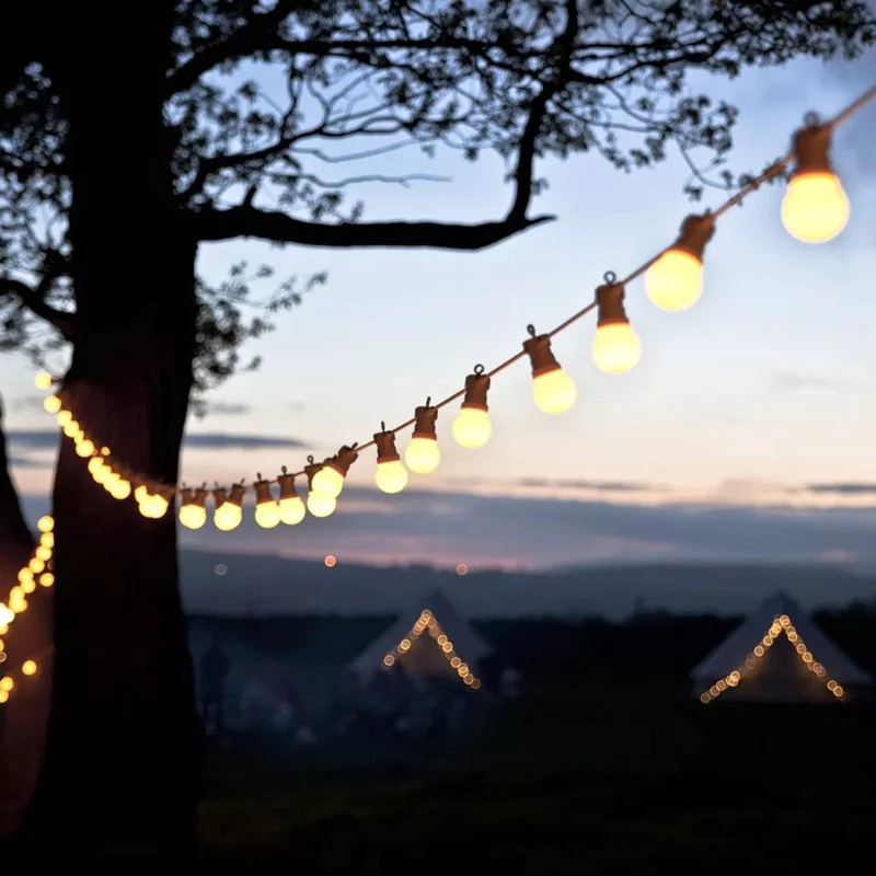 Ghirlanda luminoasa pentru gradina 10m, 10 becuri LED lumina calda (3000 K), IP44 [2]