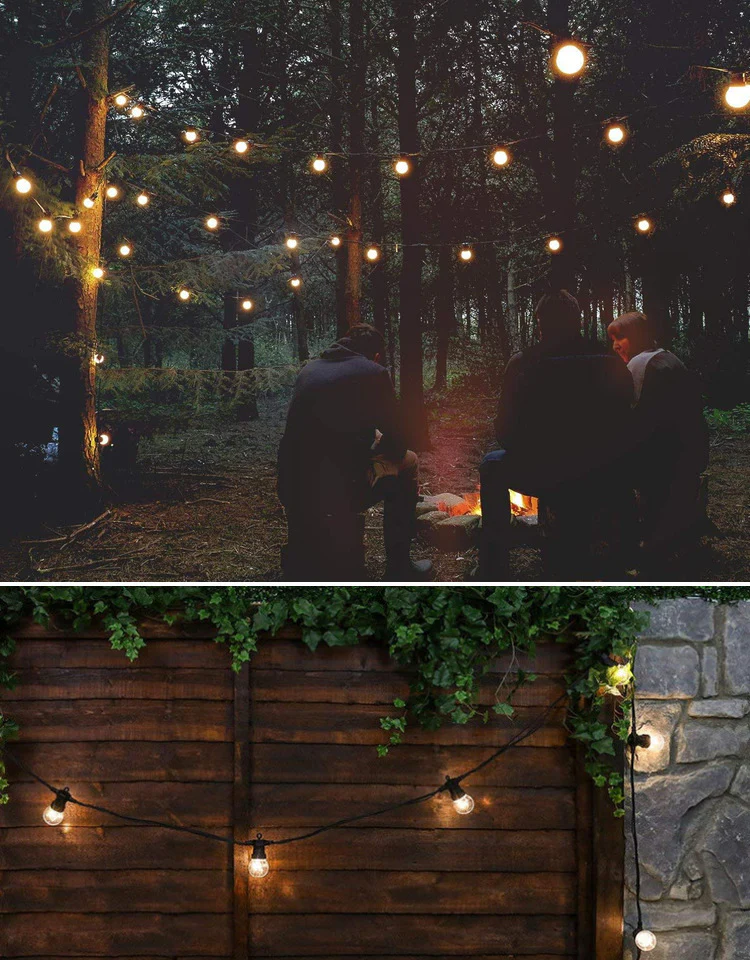 Ghirlanda luminoasa pentru gradina 10m, 10 becuri LED lumina calda (3000 K), IP44 [4]