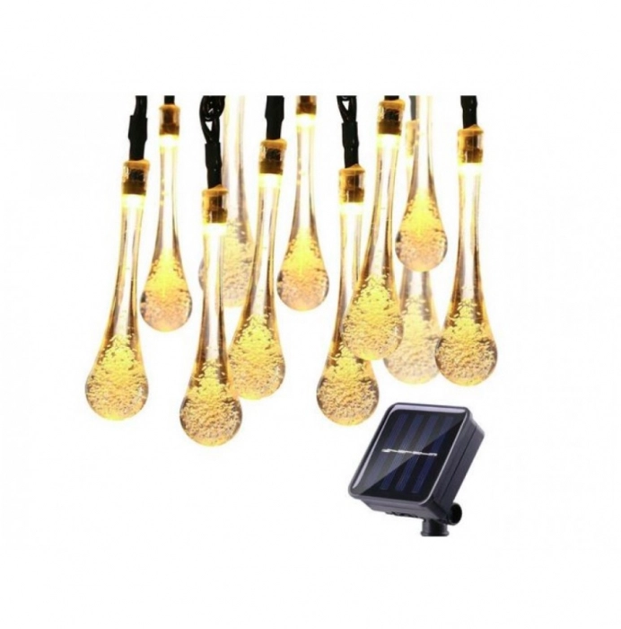 Ghirlanda luminoasa solara pentru exterior 5M cu 20 Becuri LED 69.99 lei galben / RGB [4]