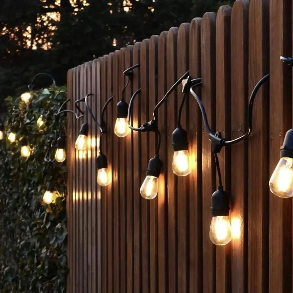 Ghirlanda Solara 25M/30 metri cu becuri Led dimensiune E27 incluse, 3000K, IP65, lumina calda sau colorata RGB [10]