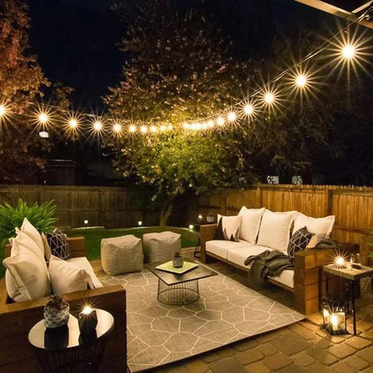 Ghirlanda Solara 25M/30 metri cu becuri Led dimensiune E27 incluse, 3000K, IP65, lumina calda sau colorata RGB [12]