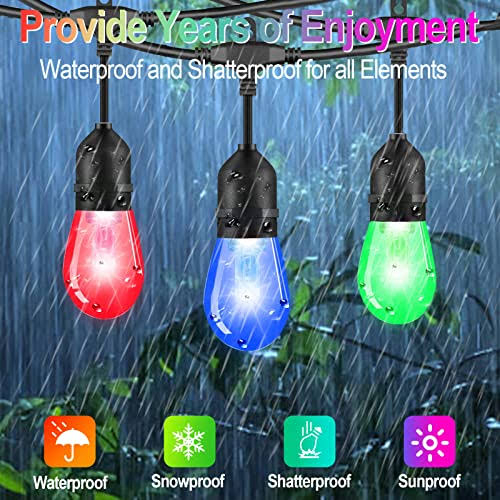 Ghirlanda Solara 25M/30 metri cu becuri Led dimensiune E27 incluse, 3000K, IP65, lumina calda sau colorata RGB [2]