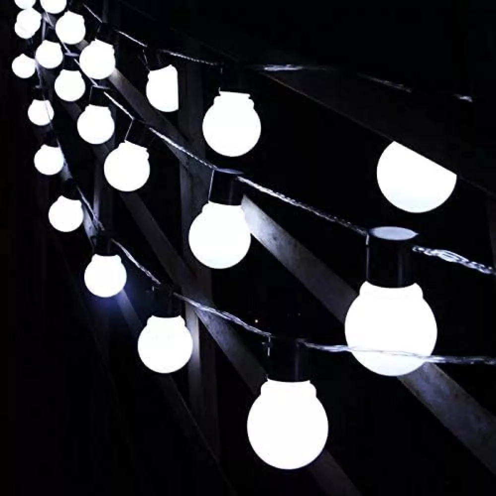 Ghirlanda Solara 25M/30 metri cu becuri Led dimensiune E27 incluse, 3000K, IP65, lumina calda sau colorata RGB [5]