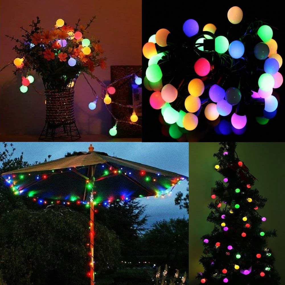 Ghirlanda Solara 7 metri cu 70 globuri LED RGB, exterior, multicolor [5]