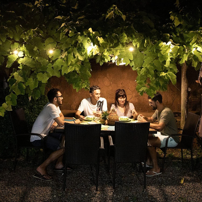 Ghirlanda solara pentru camping cu 10 beculete led, lanterna si functie de baterie externa [3]
