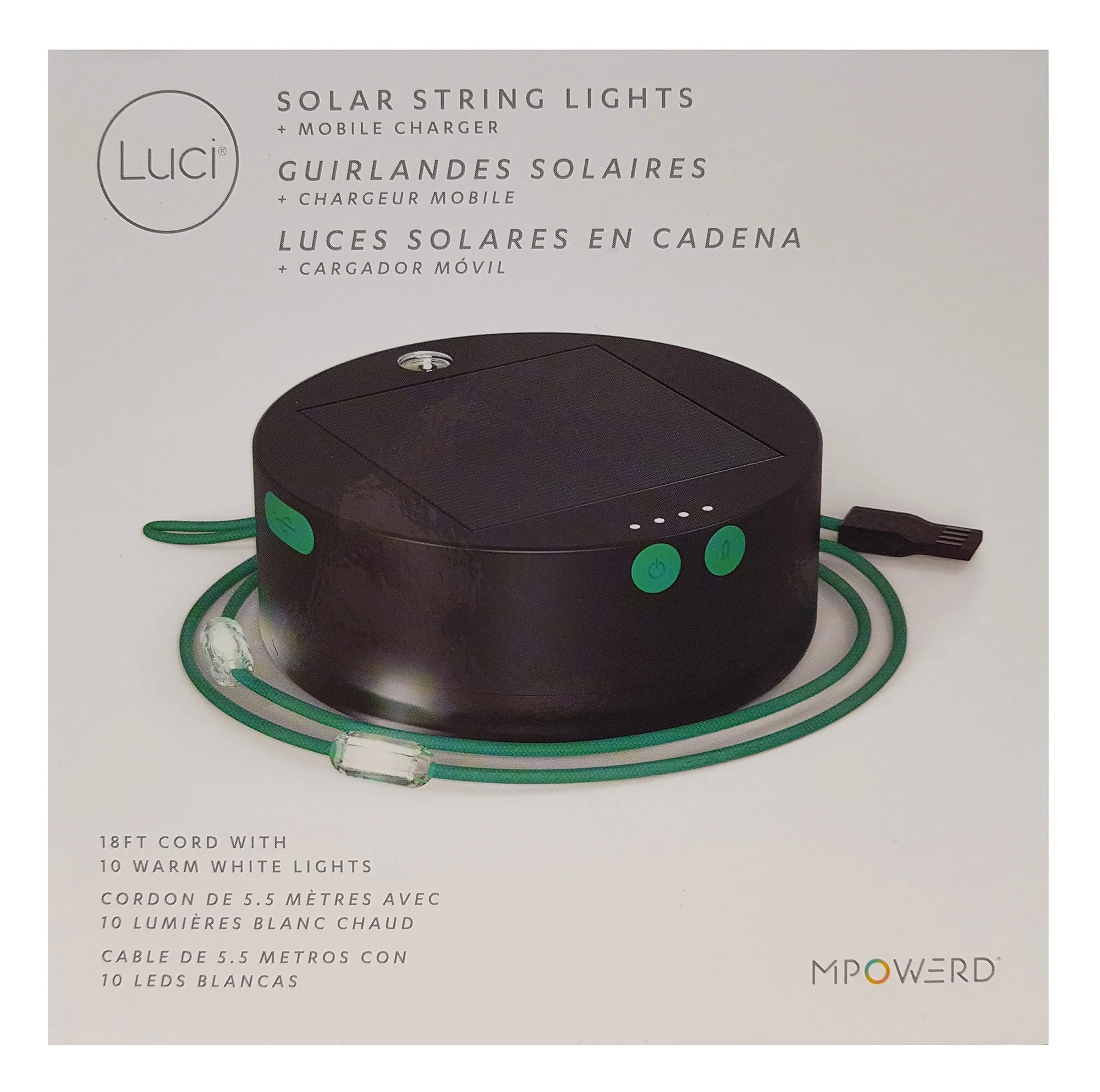 Ghirlanda solara pentru camping cu 10 beculete led, lanterna si functie de baterie externa [8]