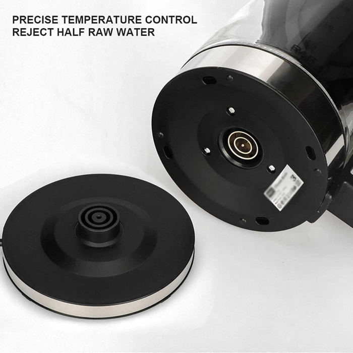 Incalzitor de Apa Electric MARADO cu Ceainic din Sticla, 2.2L, 1500W, LED, Pastrare Temperatura, Design Negru/Argintiu [2]