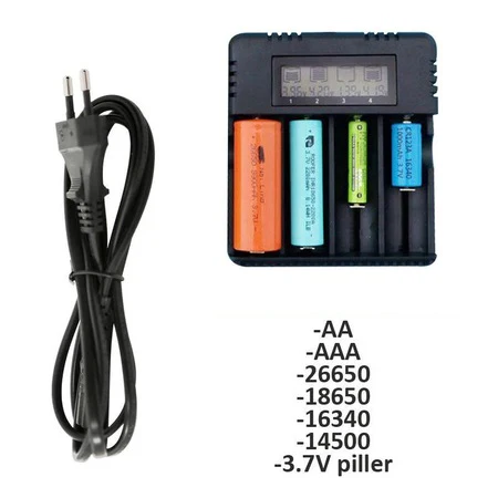 Incarcator universal de acumulatori, pentru 4 baterii, iesire 3000mA, pana la 4.2V, ecran LCD si protectii - HD8992A [2]