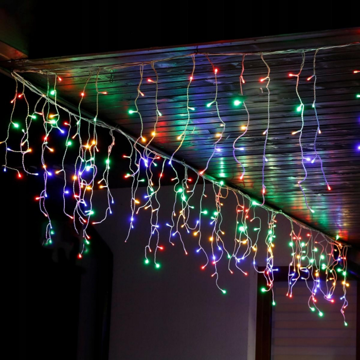 Instalatie Craciun pentru Exterior, franjuri inegale cu LED, pentru impodobirea casei, 4M/8M/12M/20M [3]
