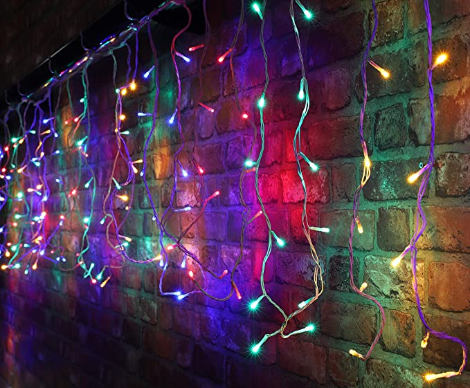 Instalatie Craciun pentru Exterior, franjuri inegale cu LED, pentru impodobirea casei, 4M/8M/12M/20M [2]