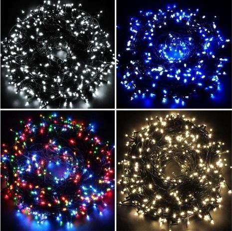 Instalatie de Craciun, tip liniara, pentru exterior, 600 led-uri, 100m, diverse culori [7]