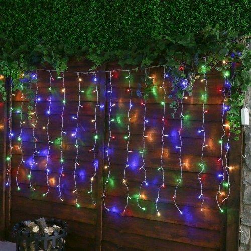 Instalatie de Craciun tip perdea, 9m x 1m diverse culori, alb rece, alb cald, multicolor, albastru [12]