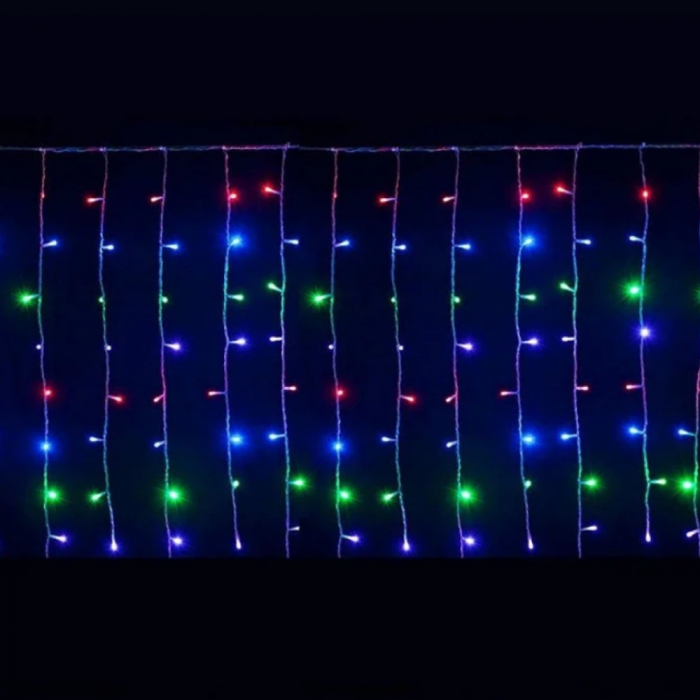 Instalatie de Craciun tip perdea, 9m x 1m diverse culori, alb rece, alb cald, multicolor, albastru [11]