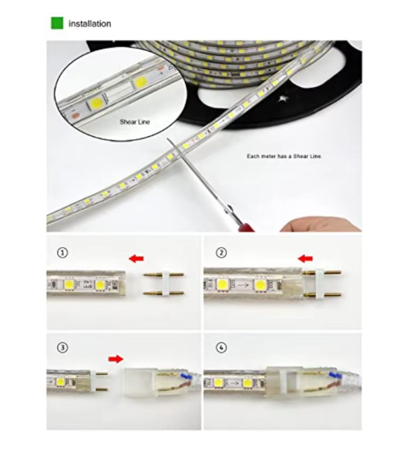 Instalatie Furtun tip banda led SMD, 10M/20M, exterior, flexibil, alb rece / alb cald / multicolor [6]