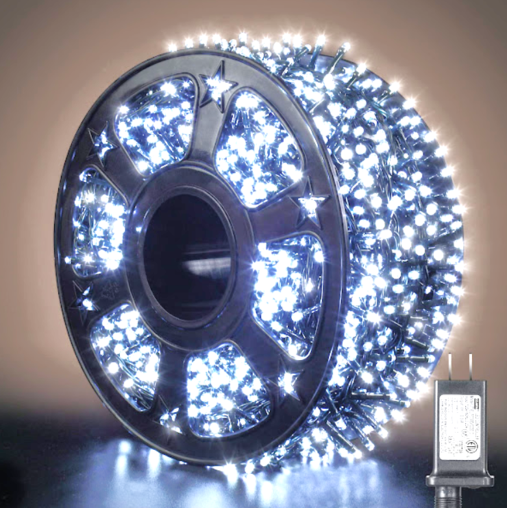 Instalatie liniara LED tip rola, 100m, fir transparent, 500 LED-uri, Lumina Colorata RGB / Alb Rece / Alb Cald, IP44 [6]