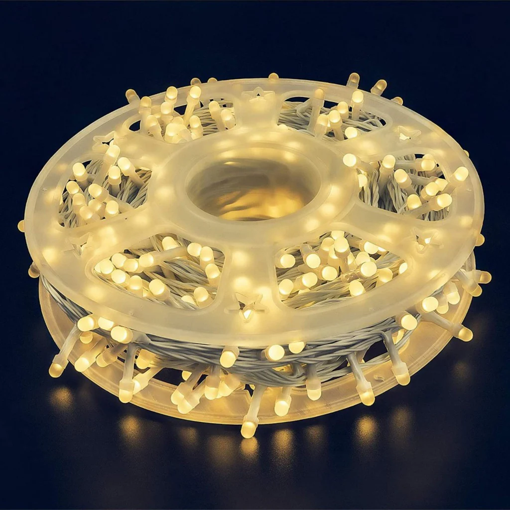 Instalatie liniara LED tip rola, 100m, fir transparent, 500 LED-uri, Lumina Colorata RGB / Alb Rece / Alb Cald, IP44 [2]