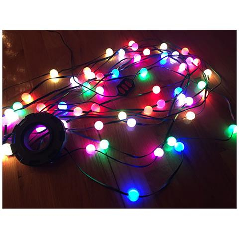 Instalatie Luminoasa Tip Ploaie pentru Bradul de Craciun, Verticala, 48 LED-uri Multicolore, 16 Culori, Telecomanda, 1,8 m [2]