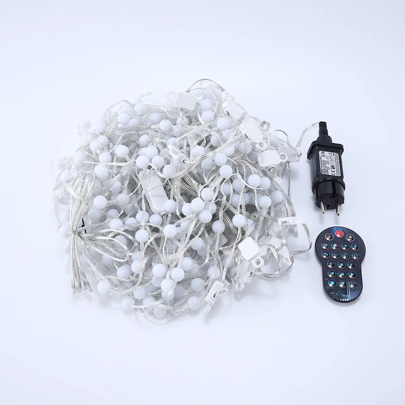 Instalatie Perdea, Control din Telefon, Animatii Customizabile, 400 LED-uri cu Bila, 3m x 2m, Smart Bluetooth Rgb+W, Cod QR aplicatie, Telecomanda [11]