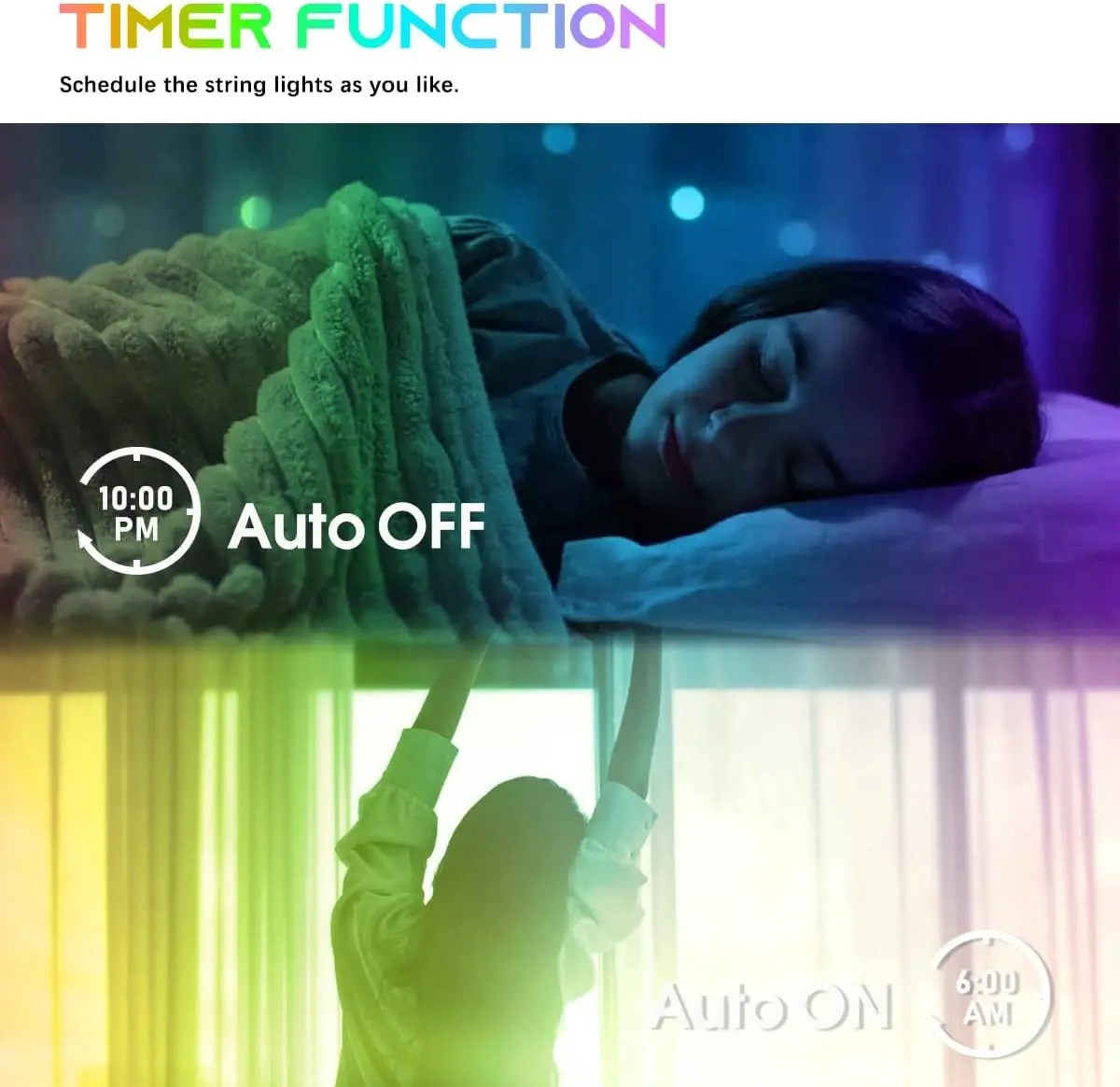 Instalatie Perdea, Control din Telefon, Animatii Customizabile, 400 LED-uri cu Bila, 3m x 2m, Smart Bluetooth Rgb+W, Cod QR aplicatie, Telecomanda [8]