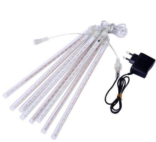 Instalatie tub luminos tip ploaie meteoriti, 30, 50 sau 80 cm, 8 tuburi, diverse culori [10]