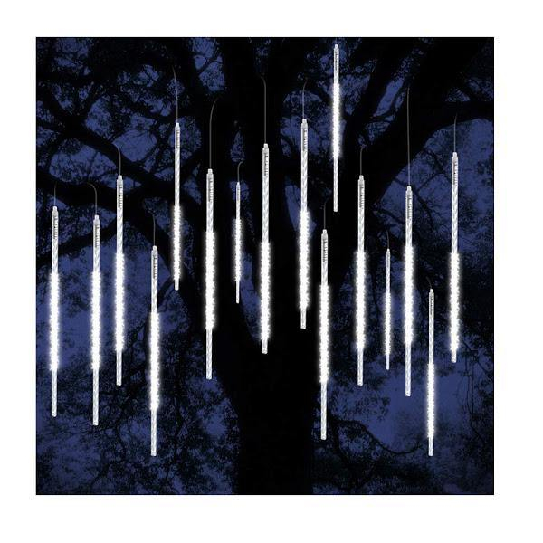 Instalatie tub luminos tip ploaie meteoriti, 30, 50 sau 80 cm, 8 tuburi, diverse culori [11]