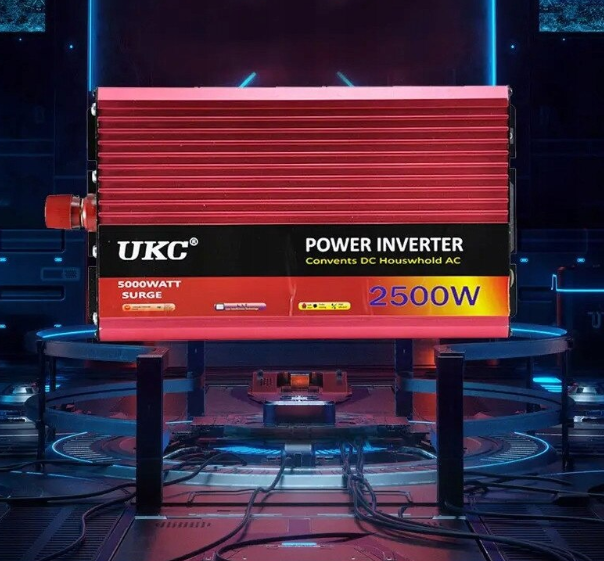 Invertor Auto UKC, 2500 - 3000 W putere, 12V - 220V, din aluminiu [3]