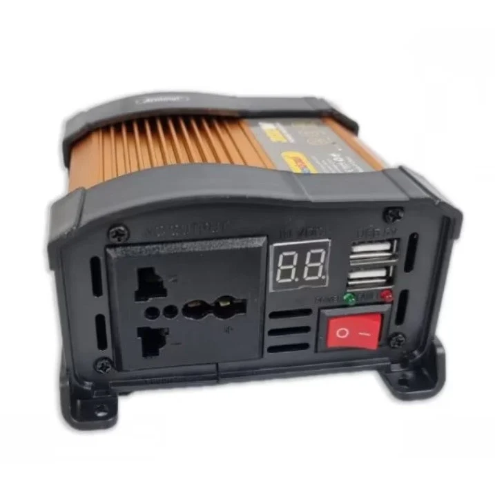 Invertor de tensiune auto Andowl KS300, 300W, 12V, 220V, 16 x 11 x 6.5cm, auriu [6]