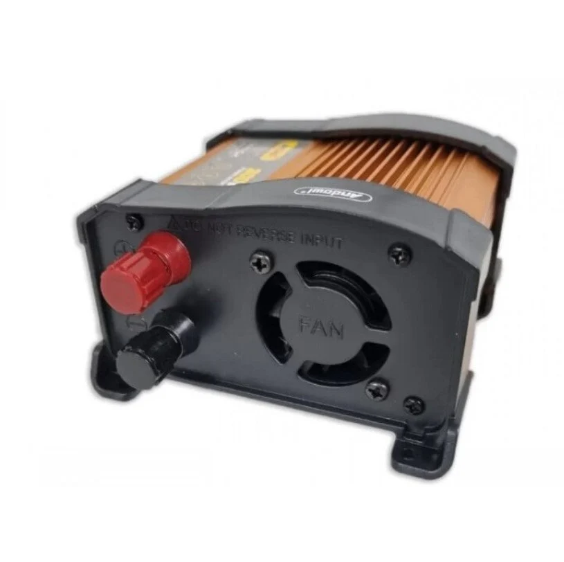 Invertor de tensiune auto Andowl KS300, 300W, 12V, 220V, 16 x 11 x 6.5cm, auriu [4]