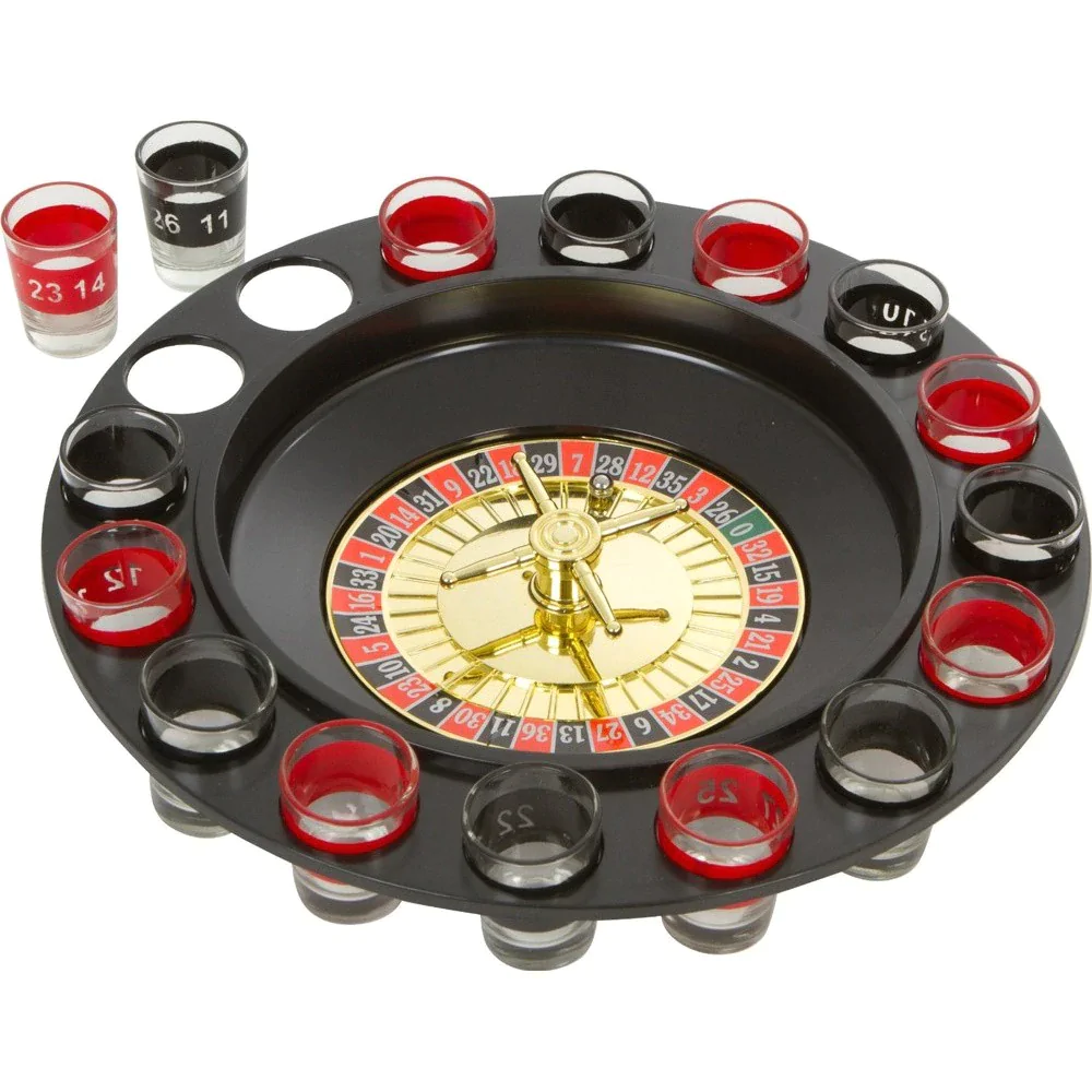 Joc ruleta cu 16 pahare de shot, rosu si negru [2]