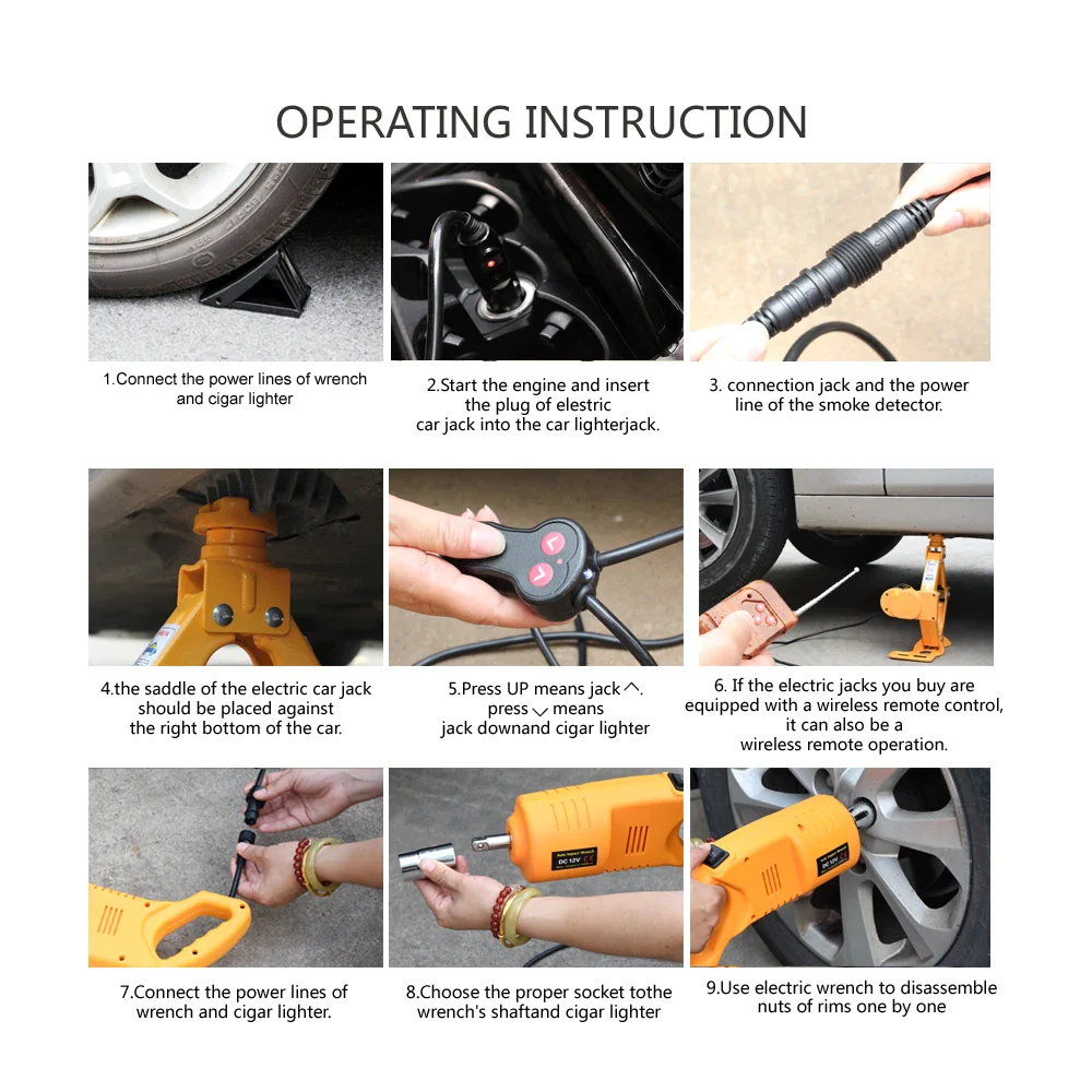 Kit Asistenta Auto pentru masina cu Cric, Compresor, 12 piese [6]