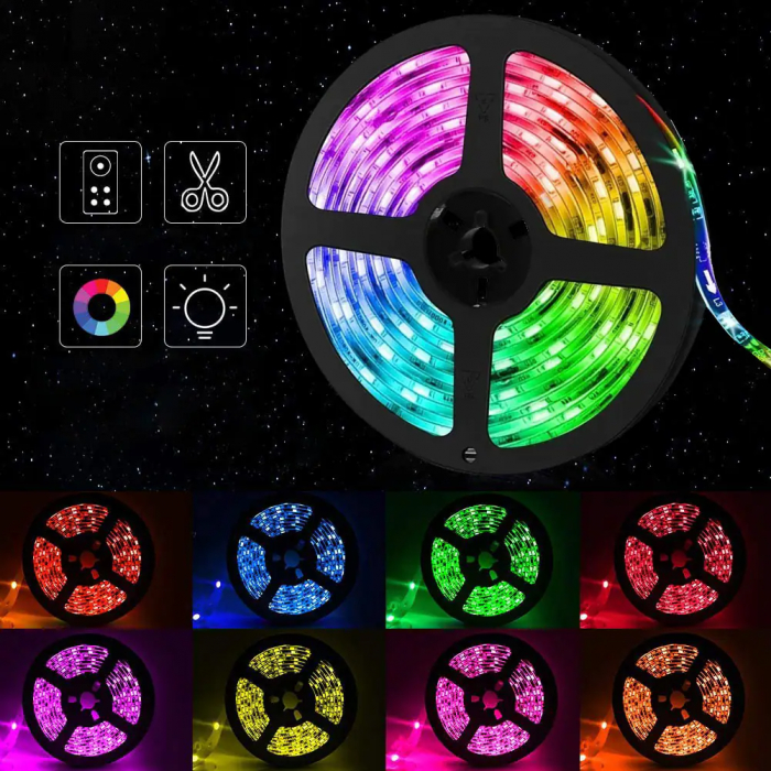 Banda Led RGB 5m cu Telecomanda [2]