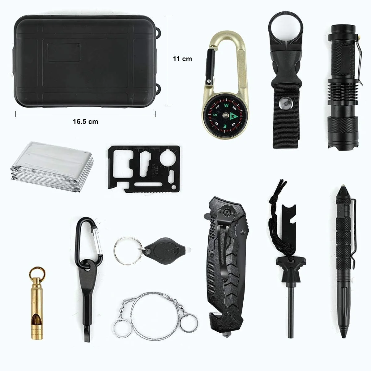 Kit multifunctional, 19 piese, excelent pentru drumetii, vanatoare, pescuit, camping [8]