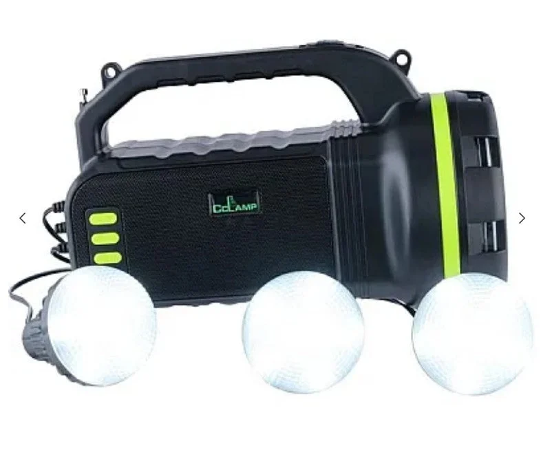 Kit solar CL-18 cu radio si lanterna 10W si 3 becuri, functie baterie externa [3]