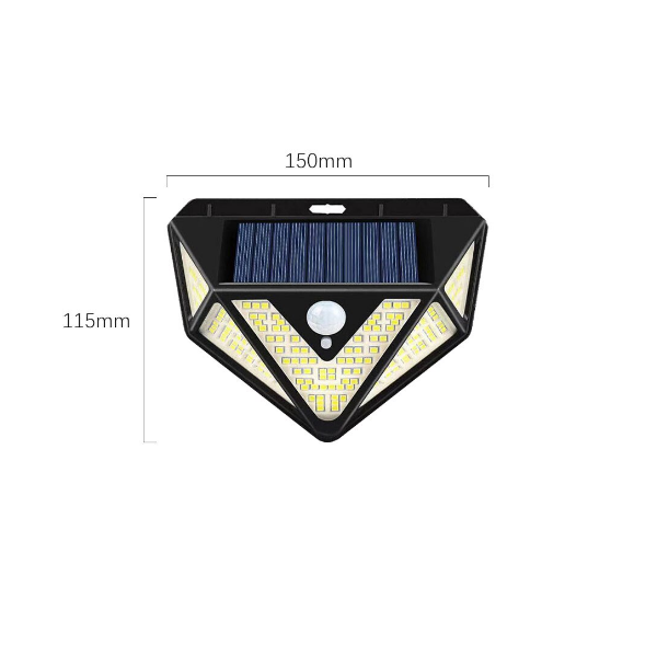 Lampa 166 LED cu panou solar si senzor de miscare, lumina puternica [5]