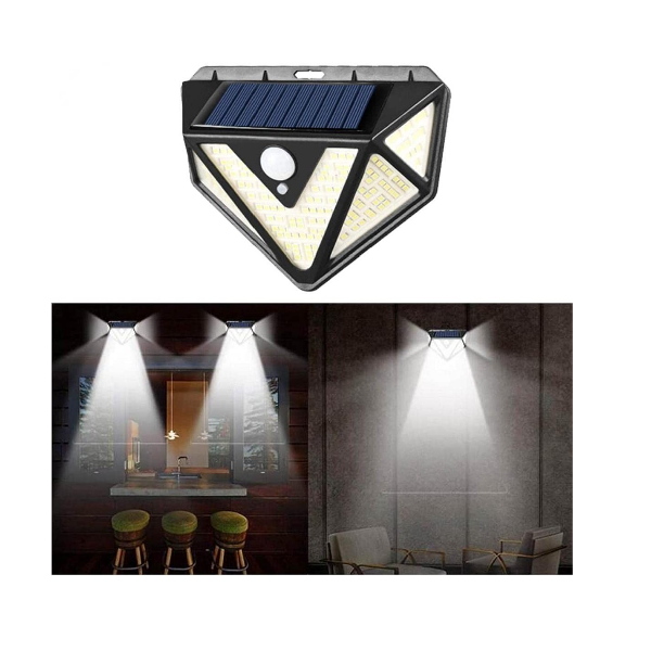 Lampa 166 LED cu panou solar si senzor de miscare, lumina puternica [3]