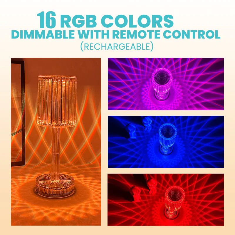 Lampa de masa wireless din cristal acrilic cu touch si incarcare prin usb [5]