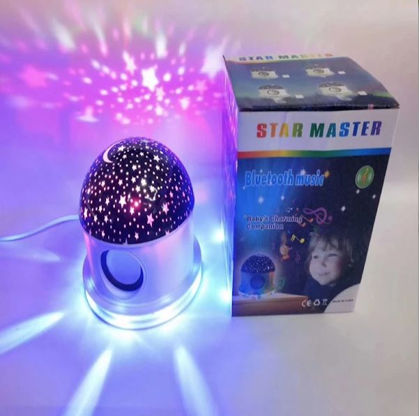 Lampa de veghe muzicala cu proiectie stele si luna, bluetooth [4]
