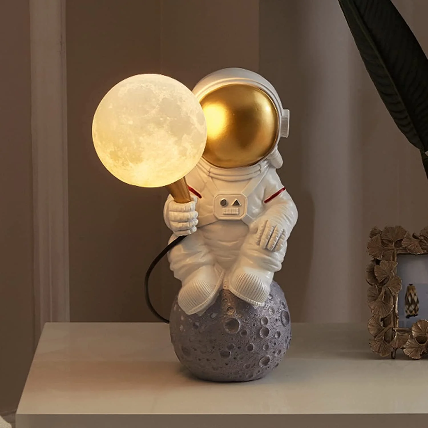 Lampa de Veghe pentru copii cu Veioza, Model astronaut, 41 x 20 cm [4]
