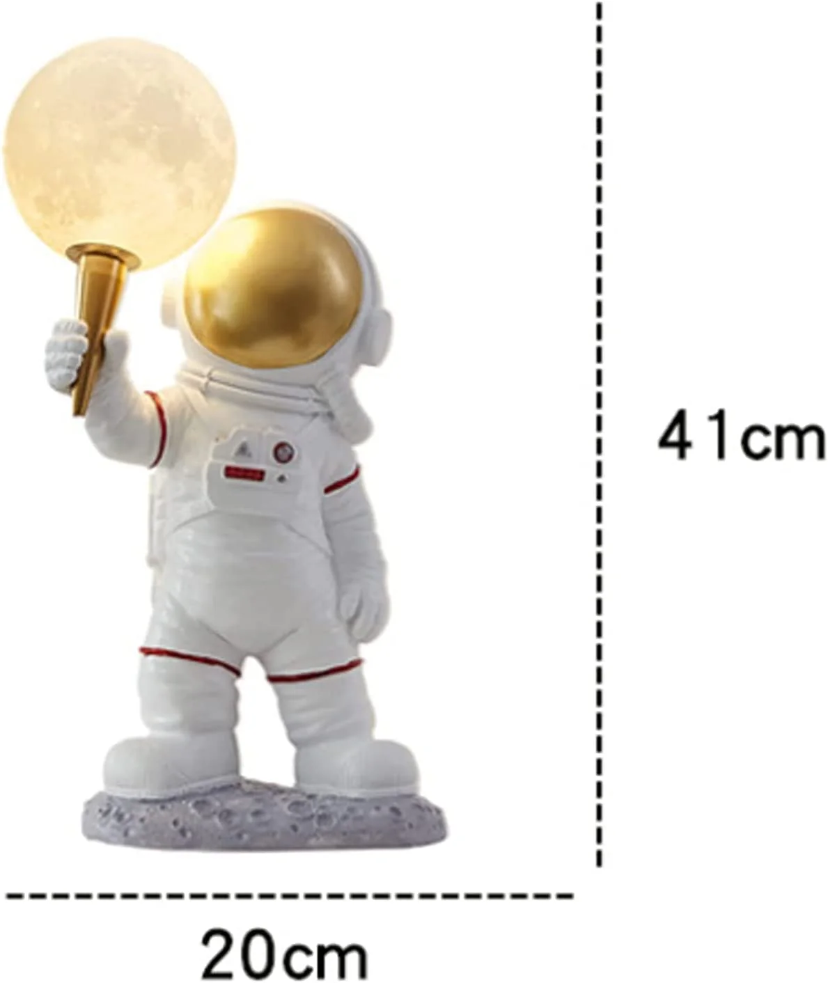 Lampa de Veghe pentru copii cu Veioza, Model astronaut, 41 x 20 cm [8]