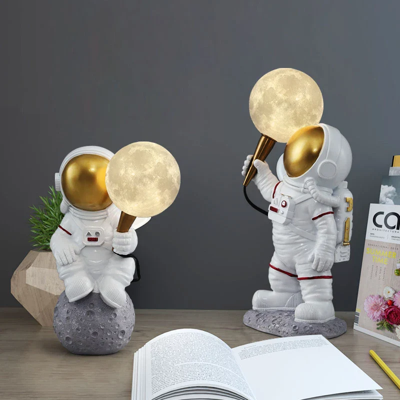 Lampa de Veghe pentru copii cu Veioza, Model astronaut, 41 x 20 cm [3]