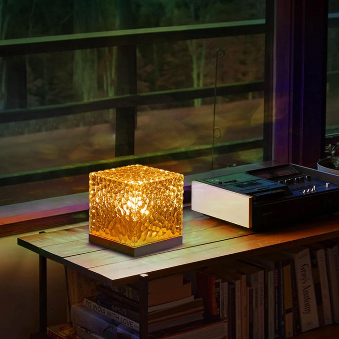 Lampa Decorativa de masa cu Led, Crystal Touch, 3 culori, incarcare USB [2]