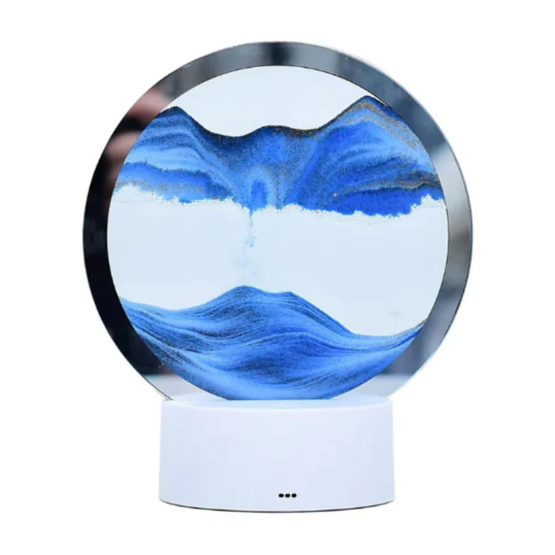 Lampa decorativa stil clepsidra, nisipuri miscatoare, Moving Sand Art [11]